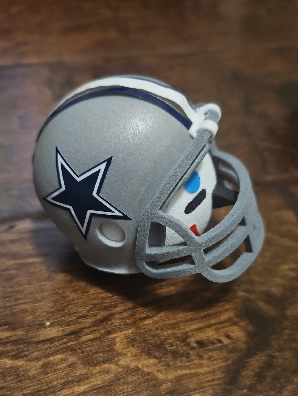 2003 Dallas Cowboys Mini Helmet Keychain - Silver & Navy